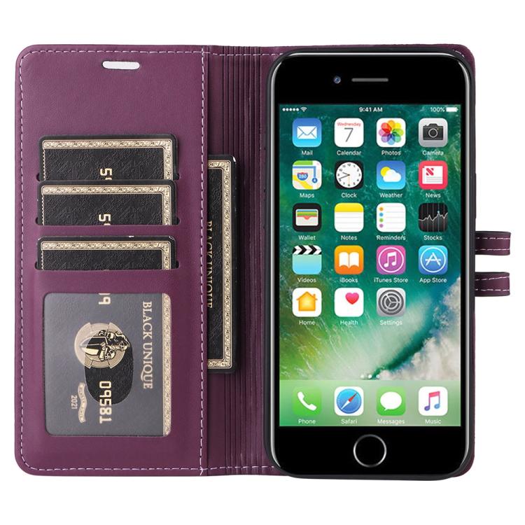 For iPhone SE 2022 / 2020 / 8 / 7 Stitched Magnetic Buckle Leather Phone Case