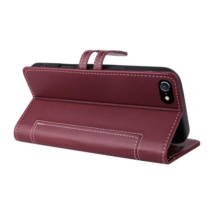 For iPhone SE 2022 / 2020 / 8 / 7 Stitched Magnetic Buckle Leather Phone Case