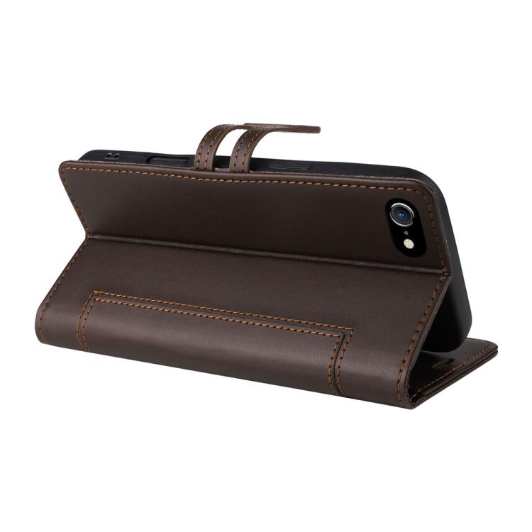 For iPhone SE 2022 / 2020 / 8 / 7 Stitched Magnetic Buckle Leather Phone Case