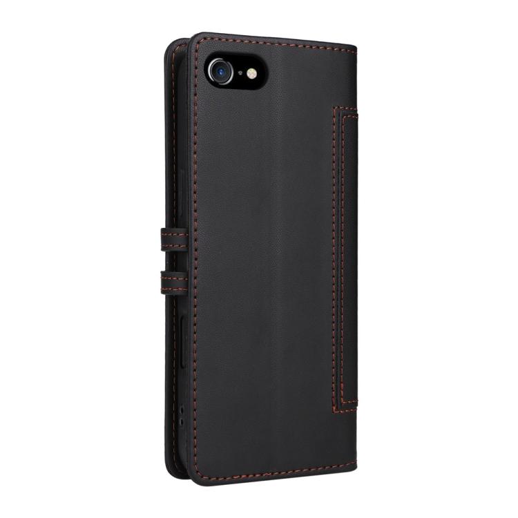 For iPhone SE 2022 / 2020 / 8 / 7 Stitched Magnetic Buckle Leather Phone Case