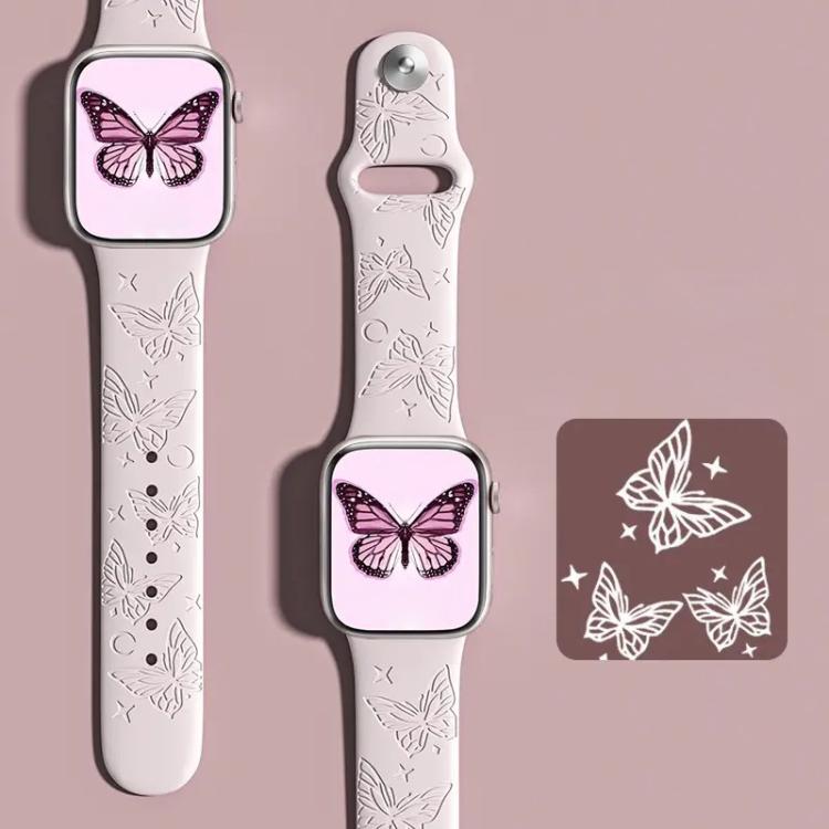 For Apple Watch 38 / 40 / 41 / S11 42mm xDfind 3D Laser Engraving Silicone Watch Band