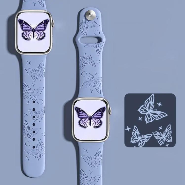 For Apple Watch 38 / 40 / 41 / S11 42mm xDfind 3D Laser Engraving Silicone Watch Band