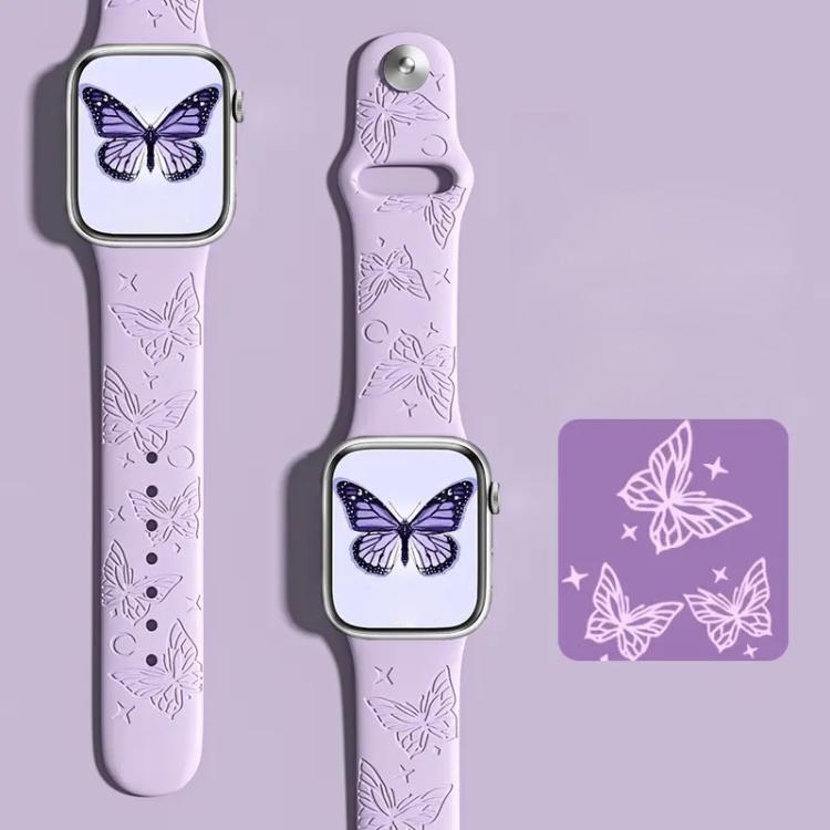 For Apple Watch 38 / 40 / 41 / S11 42mm xDfind 3D Laser Engraving Silicone Watch Band