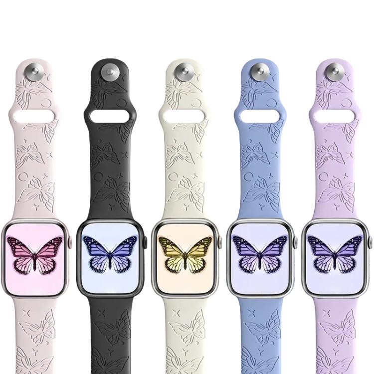 For Apple Watch 38 / 40 / 41 / S11 42mm xDfind 3D Laser Engraving Silicone Watch Band
