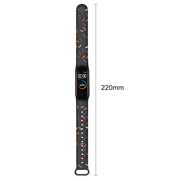For Xiaomi Smart Band 10 / 9 / 8 xDfind Rainbow Printing TPU Watch Band