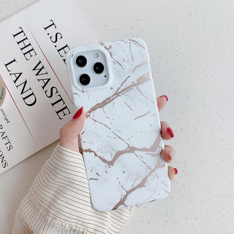 For iPhone 11 Pro Max Gilding Marble Pattern Soft TPU Protective Case