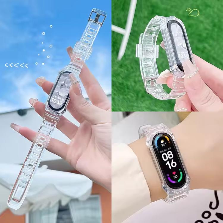 For Xiaomi Smart Band 10 / 9 / 8 xDfind Glacier Armor Integrated Cover TPU Watch Band