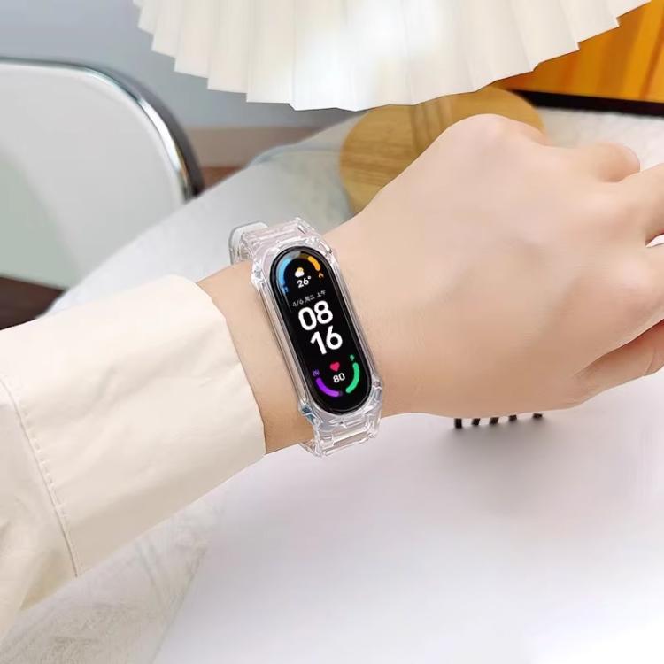 For Xiaomi Smart Band 10 / 9 / 8 xDfind Glacier Armor Integrated Cover TPU Watch Band