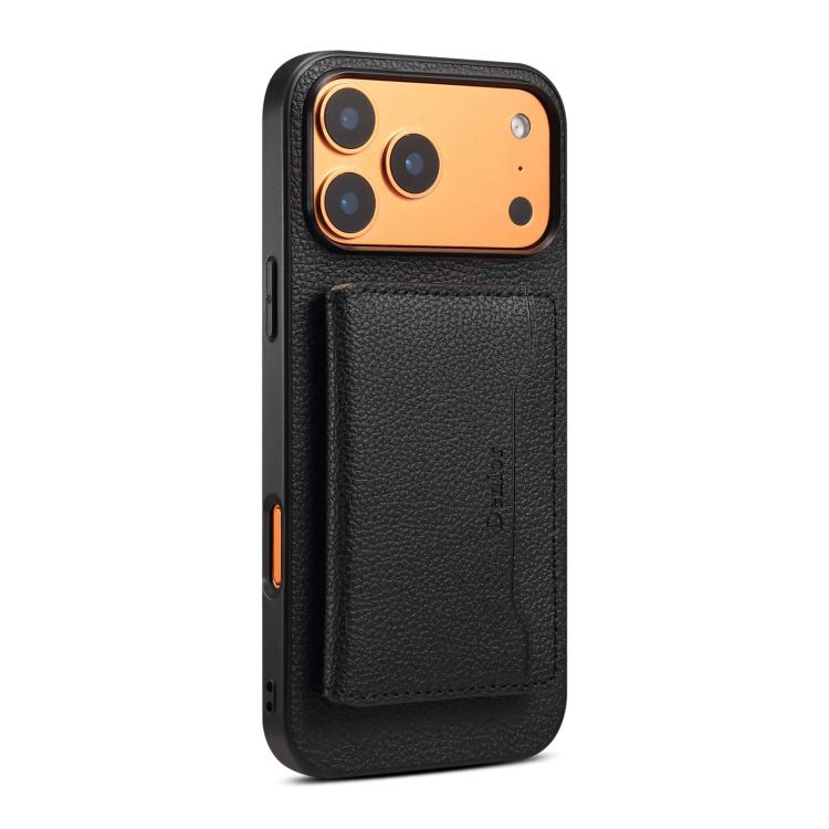 For iPhone 17 Pro Max Denior D30 Calf Texture MagSafe Card Bag Phone Case