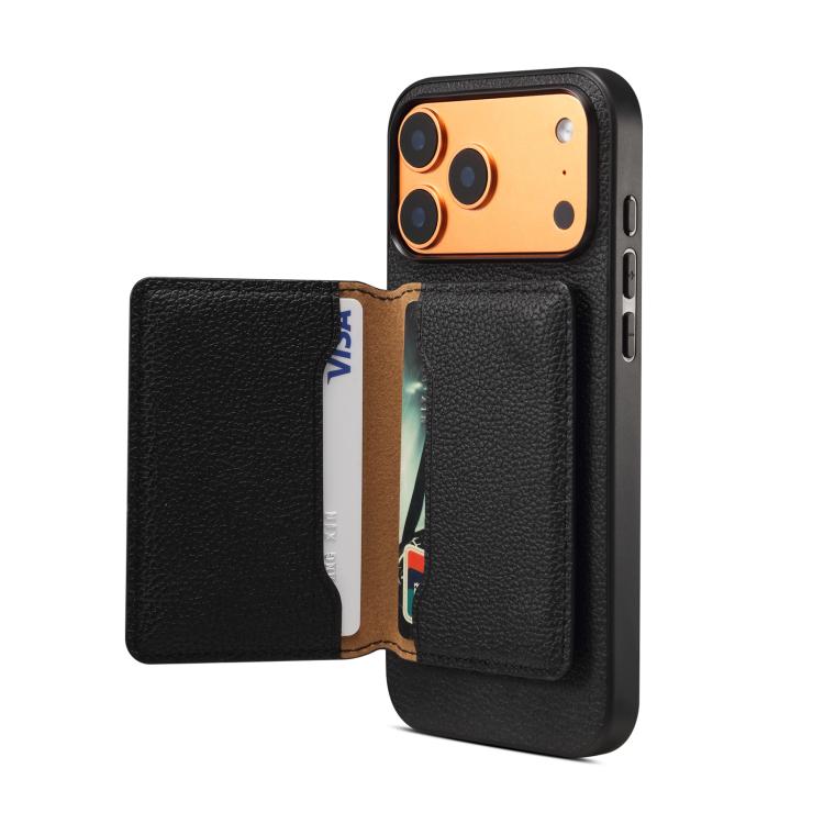 For iPhone 17 Pro Max Denior D30 Calf Texture MagSafe Card Bag Phone Case