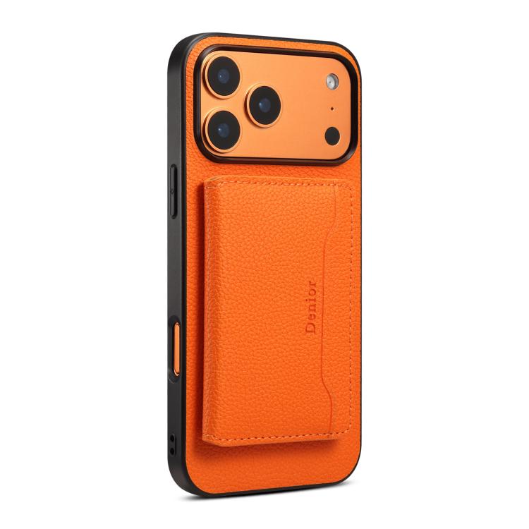 For iPhone 17 Pro Max Denior D30 Calf Texture MagSafe Card Bag Phone Case