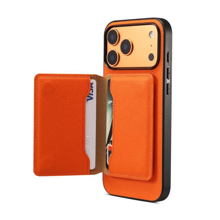 For iPhone 17 Pro Max Denior D30 Calf Texture MagSafe Card Bag Phone Case