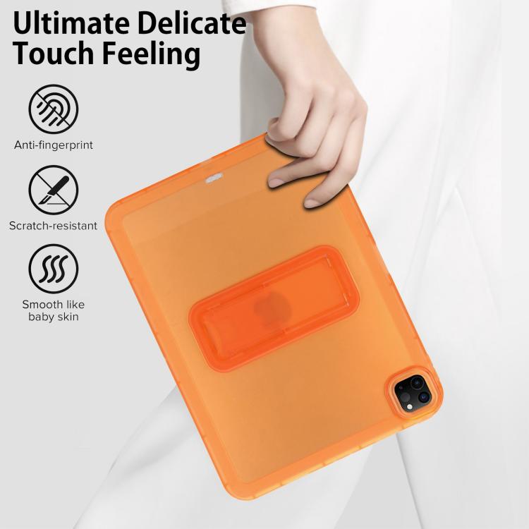For iPad Pro 11 2022 / 2021 / 2020 Semi-Transparent TPU Shockproof Tablet Case with Holder