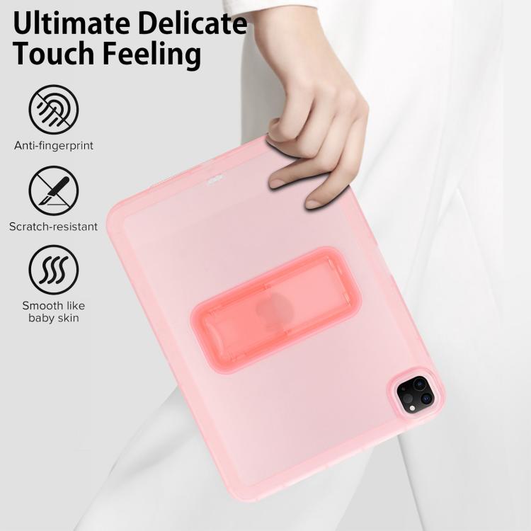 For iPad Pro 11 2022 / 2021 / 2020 Semi-Transparent TPU Shockproof Tablet Case with Holder