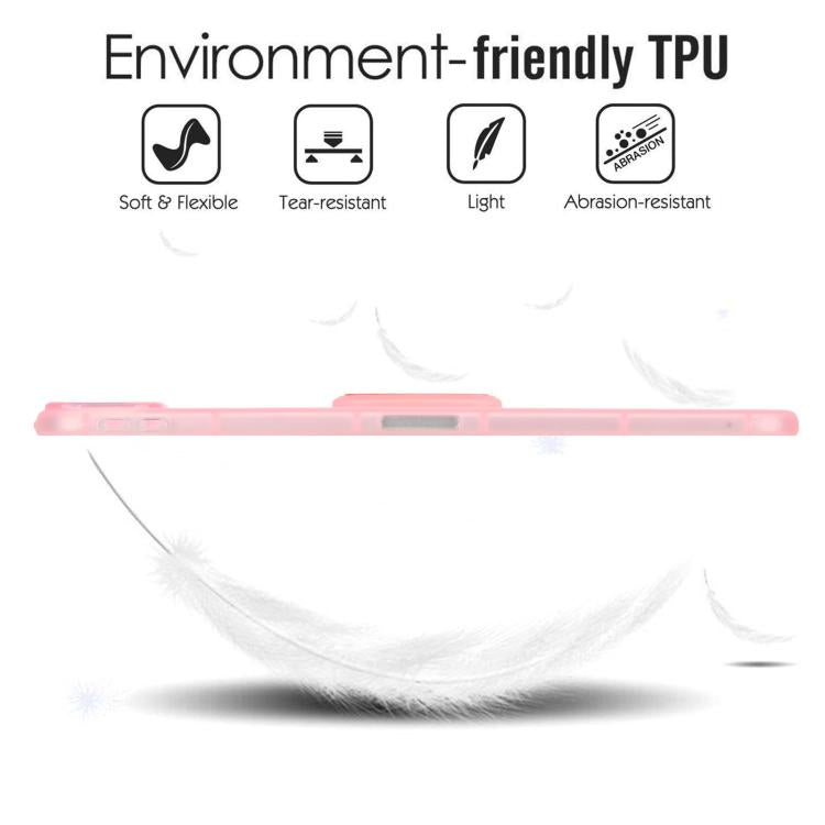 For iPad Pro 11 2022 / 2021 / 2020 Semi-Transparent TPU Shockproof Tablet Case with Holder