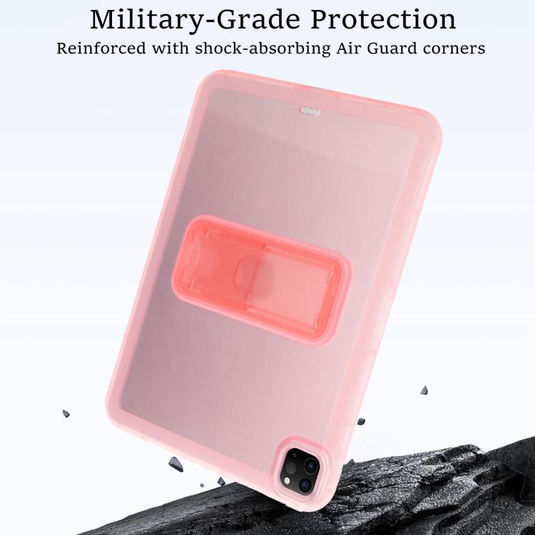 For iPad Pro 11 2022 / 2021 / 2020 Semi-Transparent TPU Shockproof Tablet Case with Holder