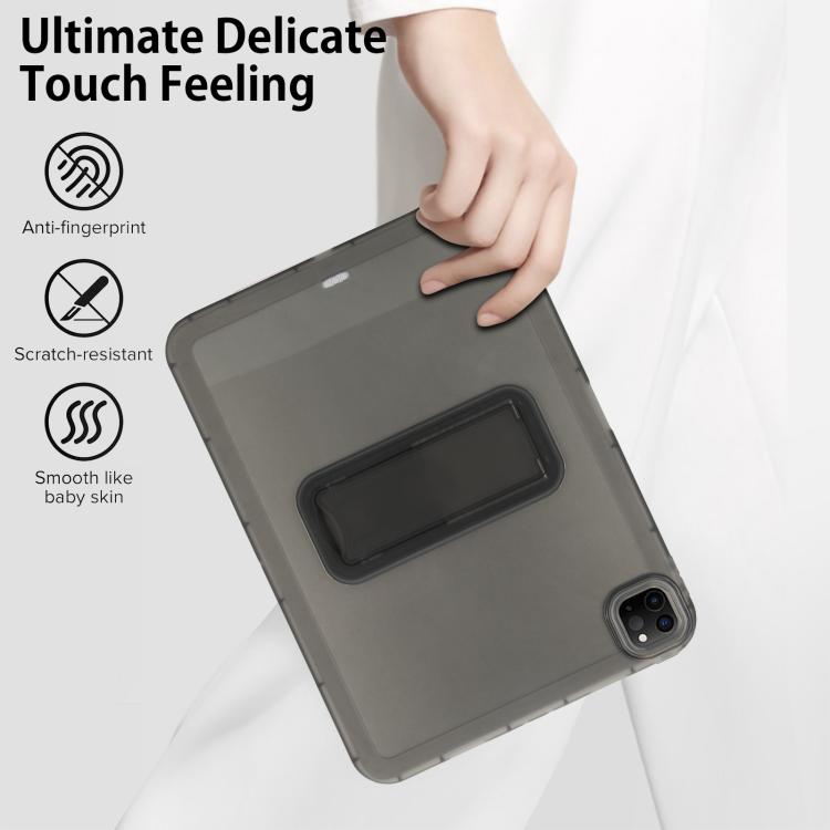 For iPad Pro 11 2022 / 2021 / 2020 Semi-Transparent TPU Shockproof Tablet Case with Holder