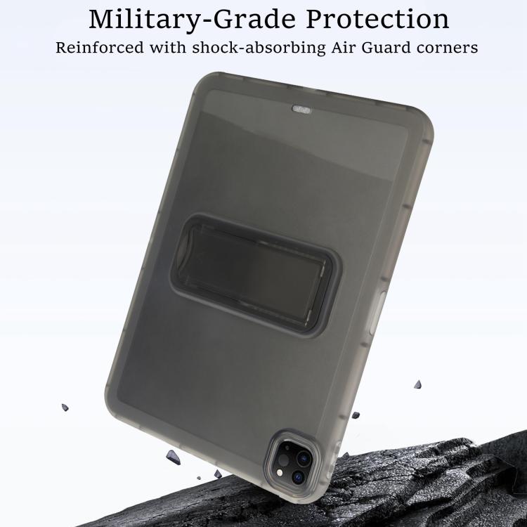 For iPad Pro 11 2022 / 2021 / 2020 Semi-Transparent TPU Shockproof Tablet Case with Holder