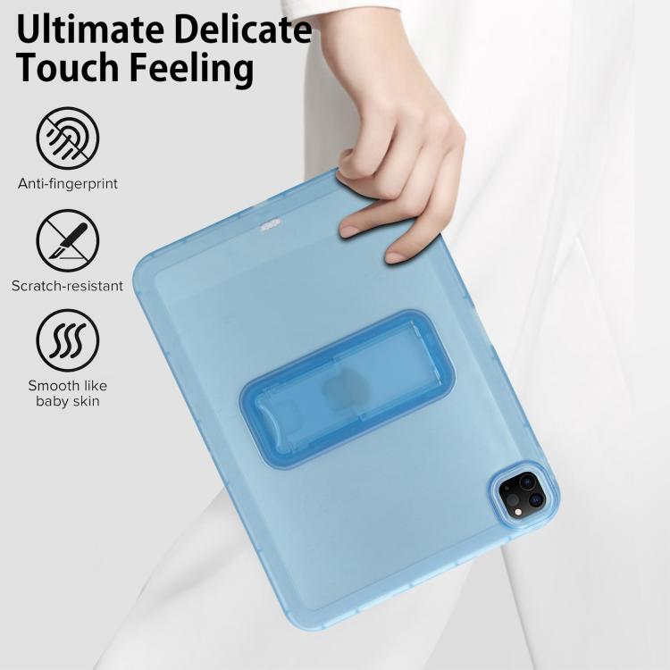 For iPad Pro 11 2022 / 2021 / 2020 Semi-Transparent TPU Shockproof Tablet Case with Holder