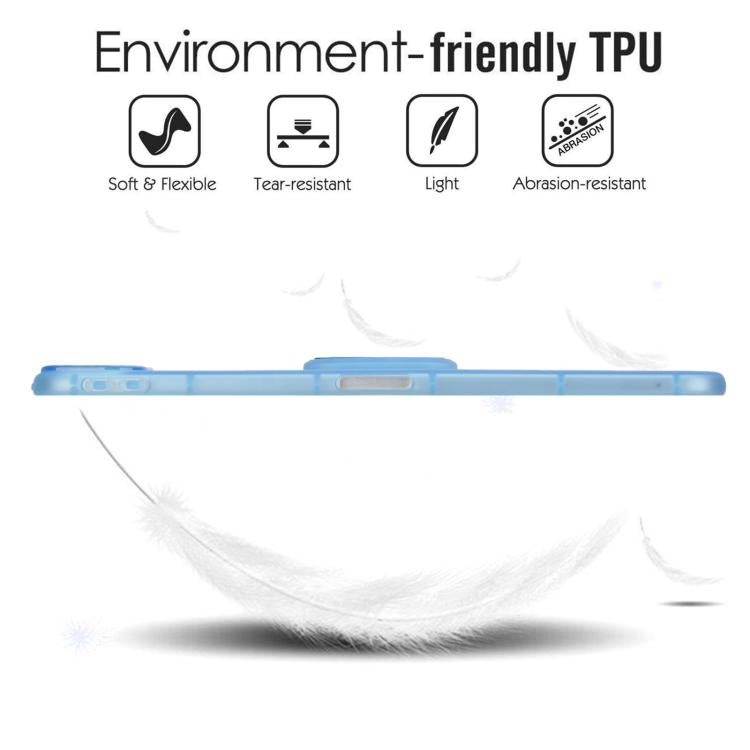 For iPad Pro 11 2022 / 2021 / 2020 Semi-Transparent TPU Shockproof Tablet Case with Holder