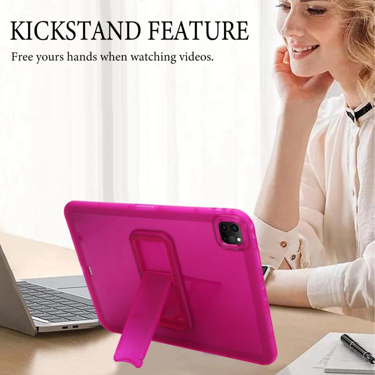 For iPad Pro 11 2022 / 2021 / 2020 Semi-Transparent TPU Shockproof Tablet Case with Holder