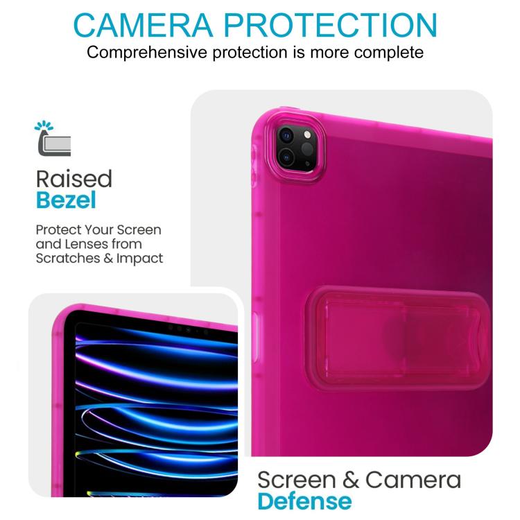 For iPad Pro 11 2022 / 2021 / 2020 Semi-Transparent TPU Shockproof Tablet Case with Holder