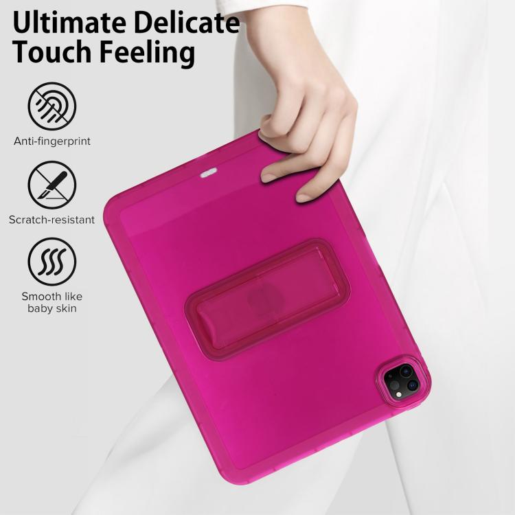 For iPad Pro 11 2022 / 2021 / 2020 Semi-Transparent TPU Shockproof Tablet Case with Holder