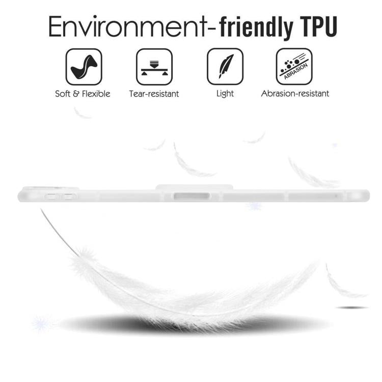For iPad Pro 11 2022 / 2021 / 2020 Semi-Transparent TPU Shockproof Tablet Case with Holder