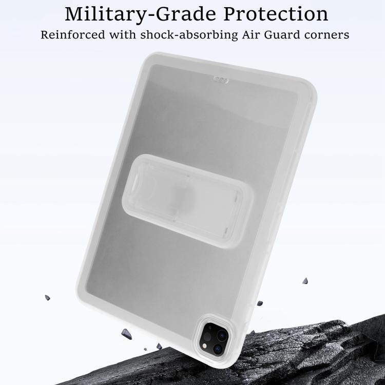 For iPad Pro 11 2022 / 2021 / 2020 Semi-Transparent TPU Shockproof Tablet Case with Holder