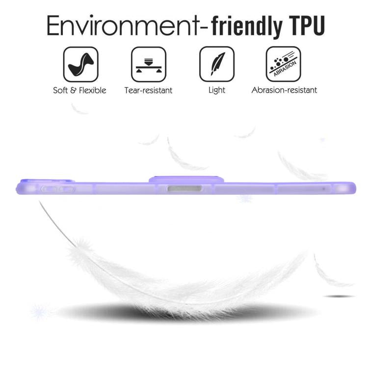For iPad Pro 11 2022 / 2021 / 2020 Semi-Transparent TPU Shockproof Tablet Case with Holder