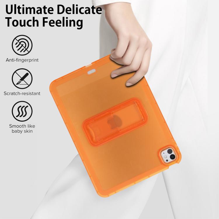 For iPad Pro 11 2025 / 2024 Semi-Transparent TPU Shockproof Tablet Case with Holder