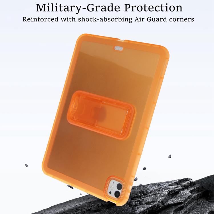 For iPad Pro 11 2025 / 2024 Semi-Transparent TPU Shockproof Tablet Case with Holder