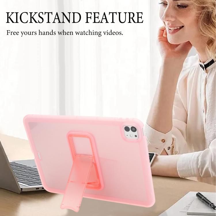For iPad Pro 11 2025 / 2024 Semi-Transparent TPU Shockproof Tablet Case with Holder