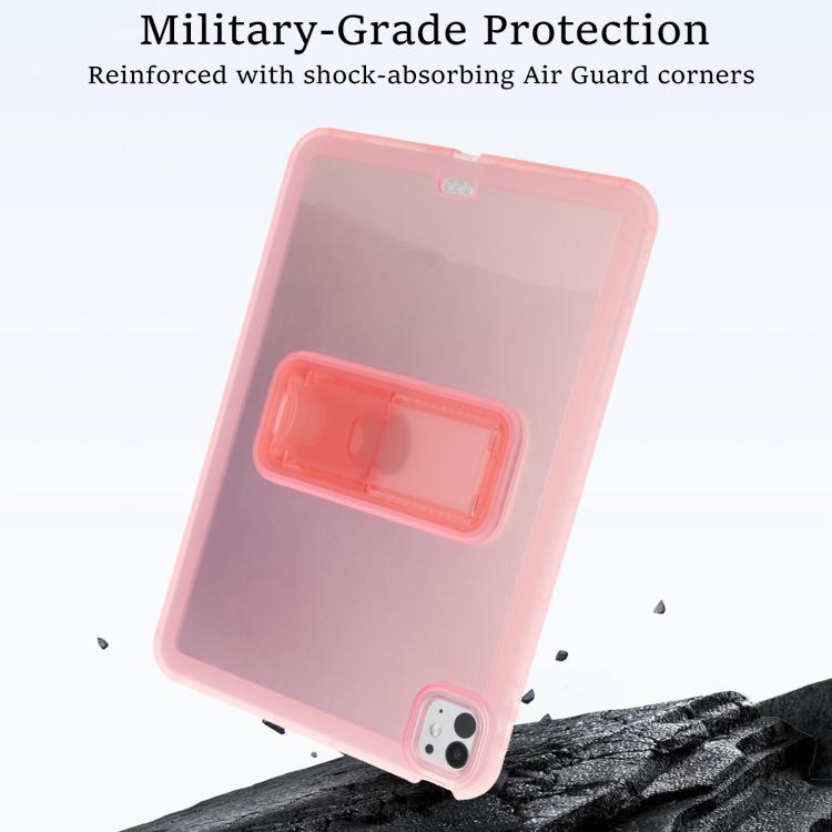 For iPad Pro 11 2025 / 2024 Semi-Transparent TPU Shockproof Tablet Case with Holder