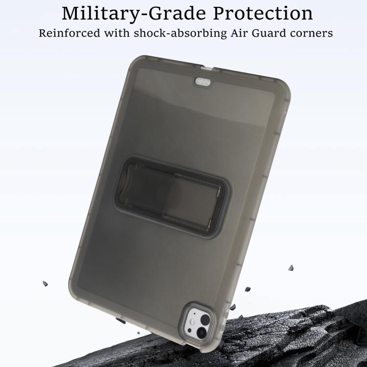 For iPad Pro 11 2025 / 2024 Semi-Transparent TPU Shockproof Tablet Case with Holder