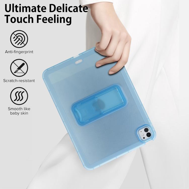 For iPad Pro 11 2025 / 2024 Semi-Transparent TPU Shockproof Tablet Case with Holder