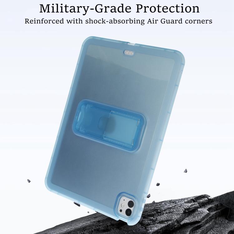For iPad Pro 11 2025 / 2024 Semi-Transparent TPU Shockproof Tablet Case with Holder