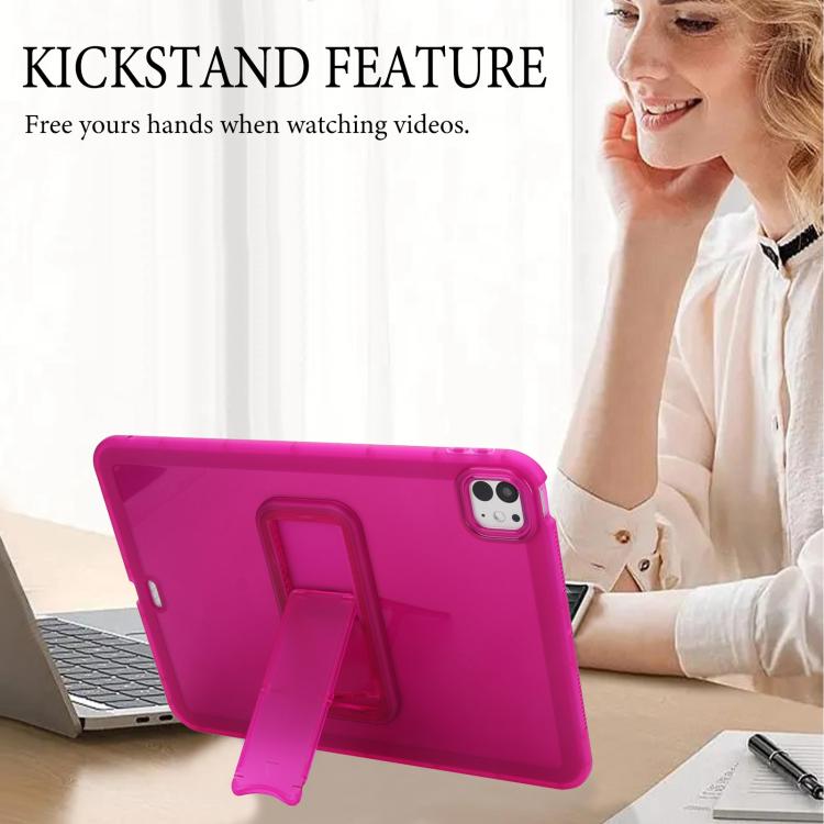 For iPad Pro 11 2025 / 2024 Semi-Transparent TPU Shockproof Tablet Case with Holder