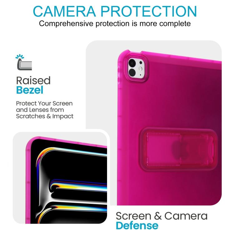 For iPad Pro 11 2025 / 2024 Semi-Transparent TPU Shockproof Tablet Case with Holder