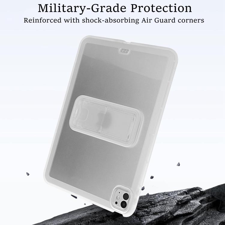 For iPad Pro 11 2025 / 2024 Semi-Transparent TPU Shockproof Tablet Case with Holder