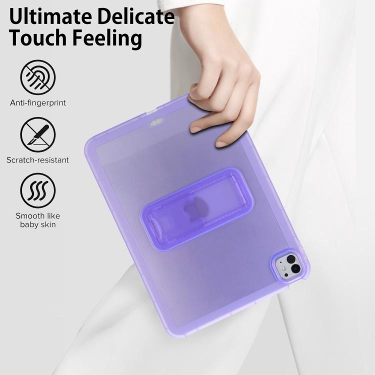 For iPad Pro 11 2025 / 2024 Semi-Transparent TPU Shockproof Tablet Case with Holder