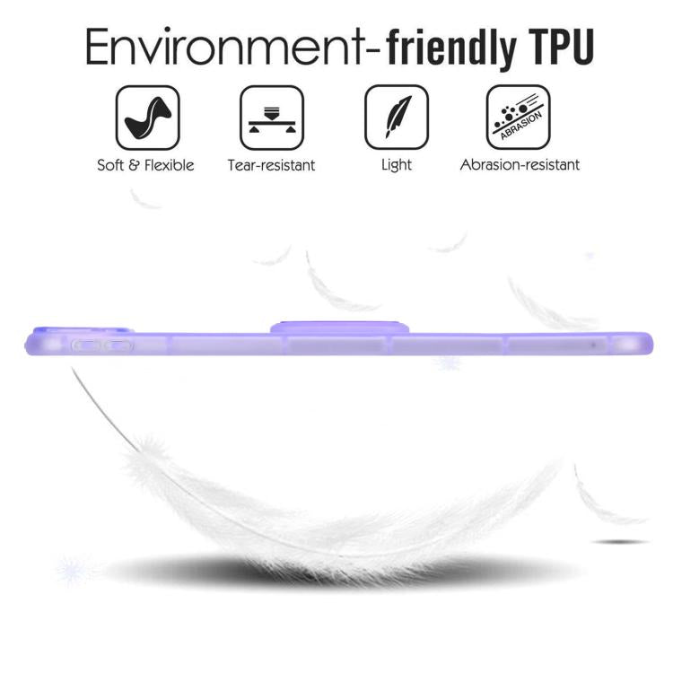 For iPad Pro 11 2025 / 2024 Semi-Transparent TPU Shockproof Tablet Case with Holder