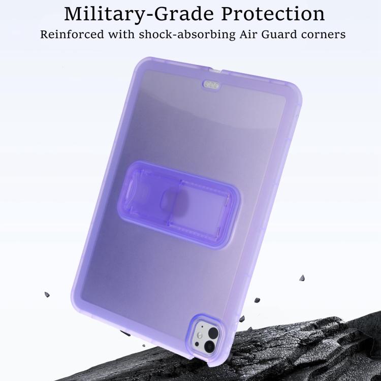 For iPad Pro 11 2025 / 2024 Semi-Transparent TPU Shockproof Tablet Case with Holder