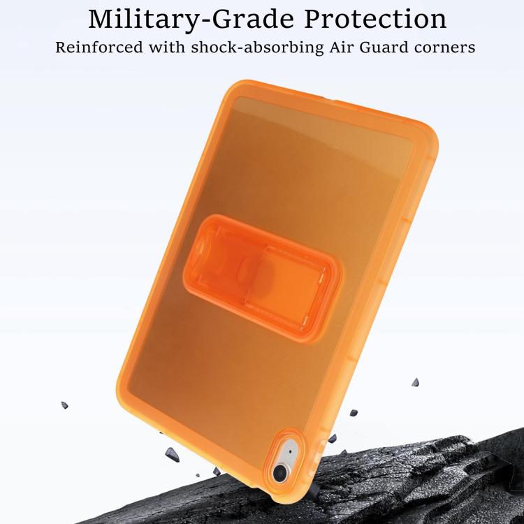 For iPad 2025 / 2022 Semi-Transparent TPU Shockproof Tablet Case with Holder