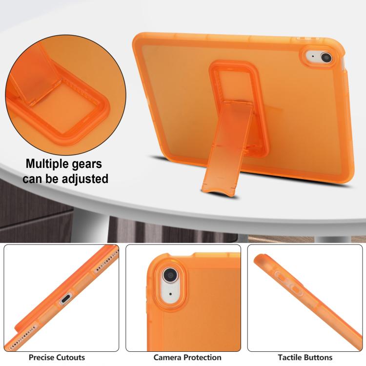 For iPad 2025 / 2022 Semi-Transparent TPU Shockproof Tablet Case with Holder