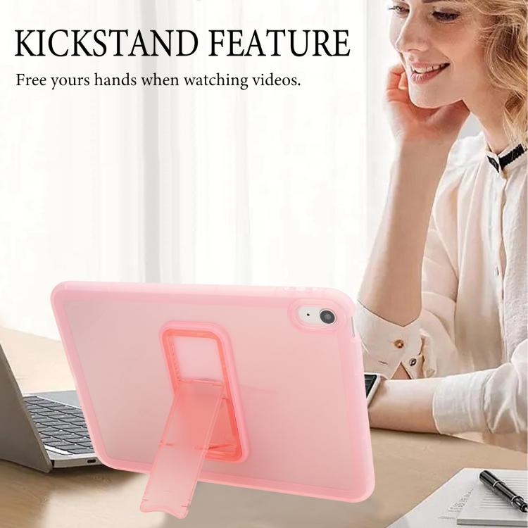 For iPad 2025 / 2022 Semi-Transparent TPU Shockproof Tablet Case with Holder