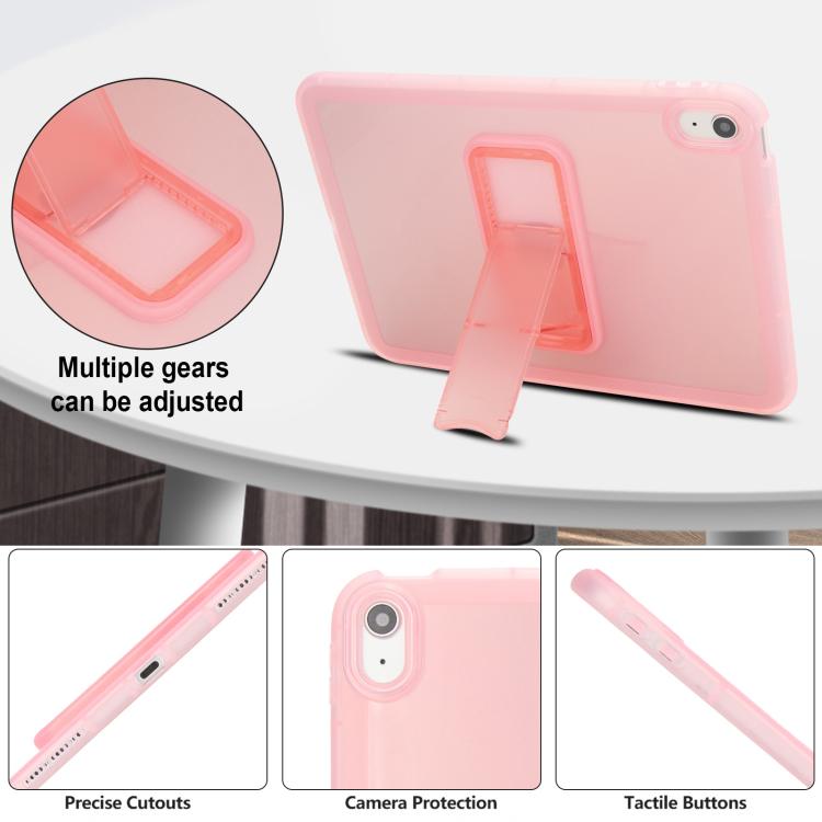 For iPad 2025 / 2022 Semi-Transparent TPU Shockproof Tablet Case with Holder