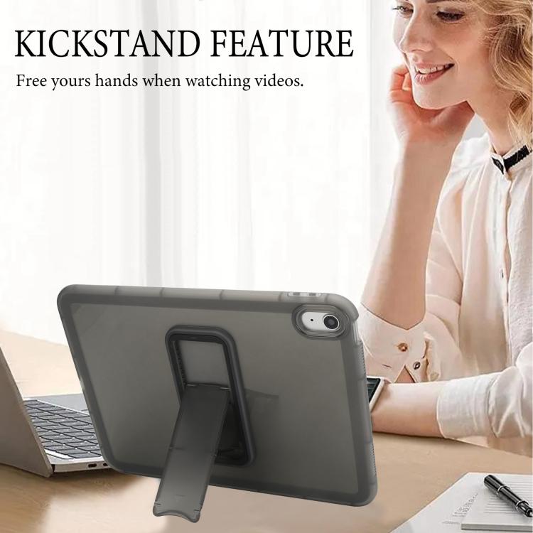 For iPad 2025 / 2022 Semi-Transparent TPU Shockproof Tablet Case with Holder