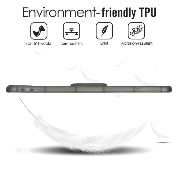 For iPad 2025 / 2022 Semi-Transparent TPU Shockproof Tablet Case with Holder