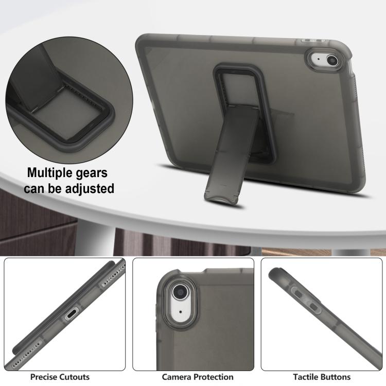 For iPad 2025 / 2022 Semi-Transparent TPU Shockproof Tablet Case with Holder